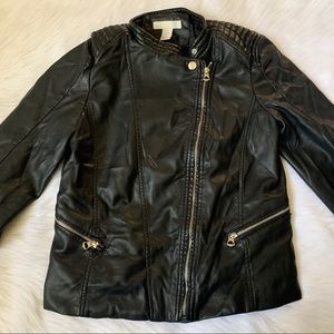 Black leather jacket